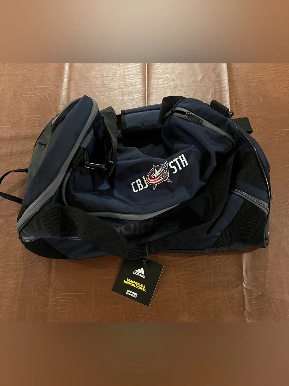 NWT Adidas Official Columbus Blue Jackets 5th Line Duffle Bag